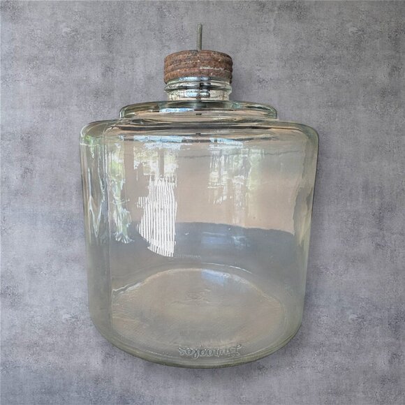 Vintage Duraglas Glass Kerosene Drip Bottle with Cap - Picture 1 of 2